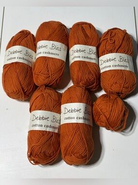Cotton Cashmere Yarn - Rust Orange